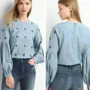 Gap Denim Shirt with Black Gems